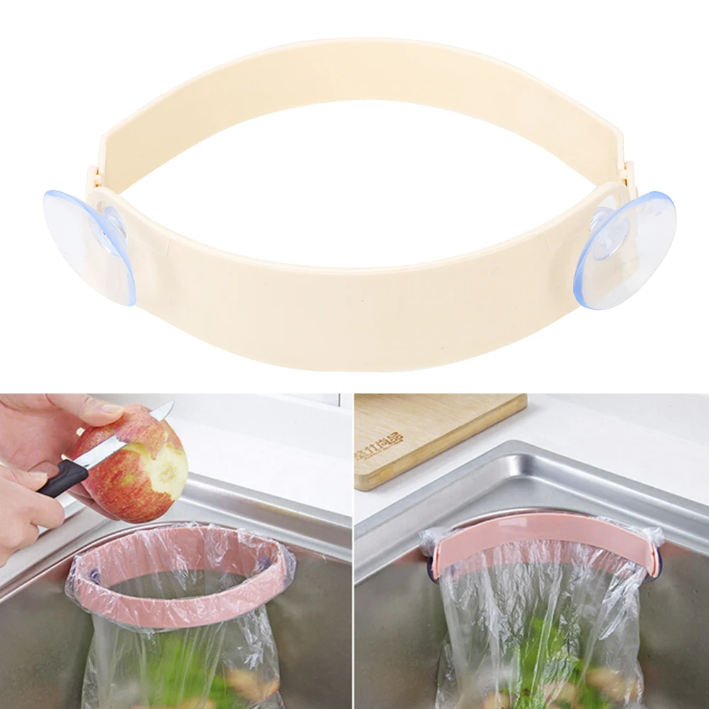 

Hanger Trash Rack Rubbish Bag Holder Strong Suction Cup Kitchen Sink Rubbish Bag Garbage Storage Rack