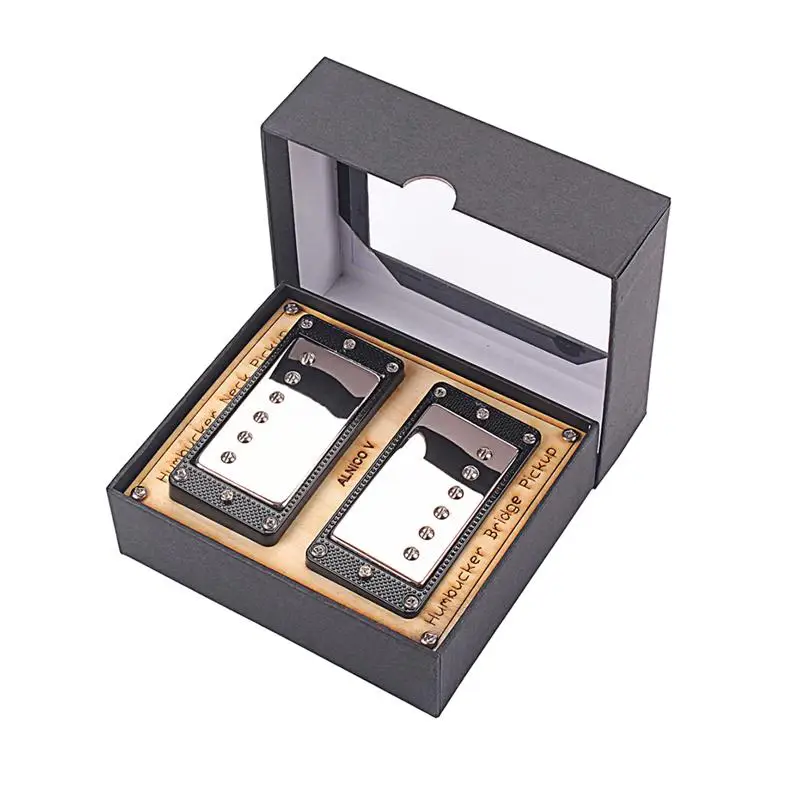 

2pcs Alloy Guitar Pickup Set Guitar Humbucker Pickup Bridge and Neck with Screws for LP Electric Guitar Parts Replacement