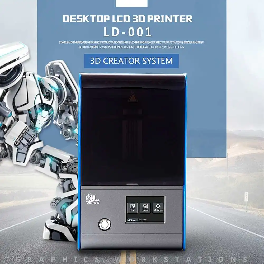 

Full Color 2K LCD screen Desktop Light-curing 3D Printer 120*70*120mm LCD Screen Light Molding 3D Printer