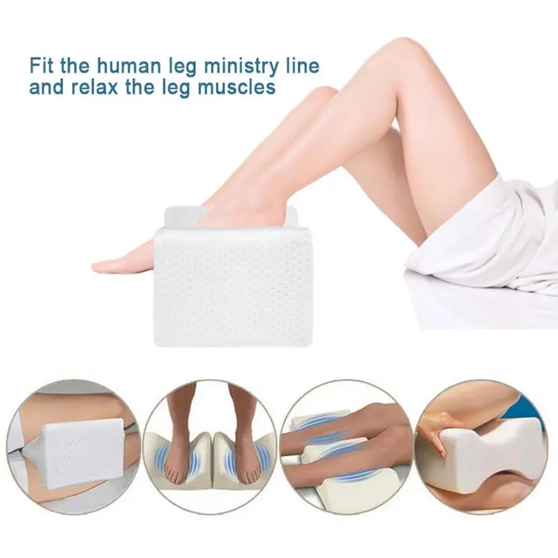 

Memory Foam Knee Leg Pillow Leg Pad Leg Shaping Pregnancy Body Pain Relief and Sleeping Helps Side Sleepers Align Spine