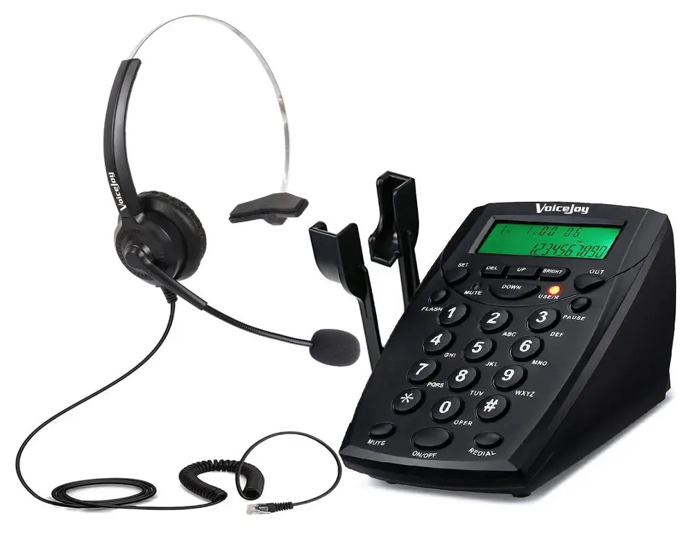 Free Shipping Call Center Telephone Headset Mute Phone Office