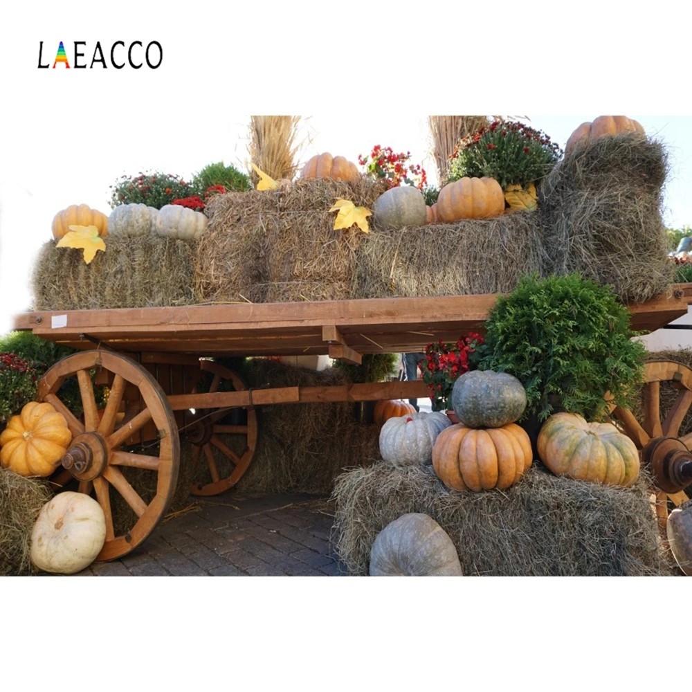 

Laeacco Rural House Farm Haystack Harvest Backdrop Photography Backgrounds Customized Photographic Backdrop For Photo Studio