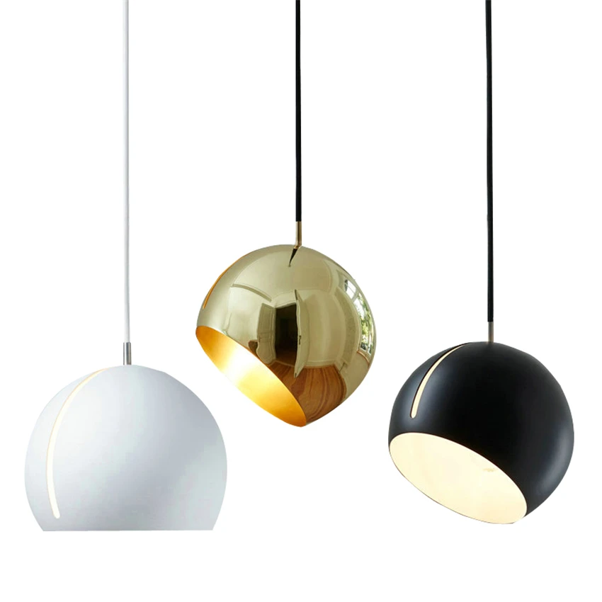 

Modern Sphere Pendant Lights Art Design Rotatable Hanging Lamp E27 Lighting Fixture Bedside Dining Room Living Room Pendant Lamp