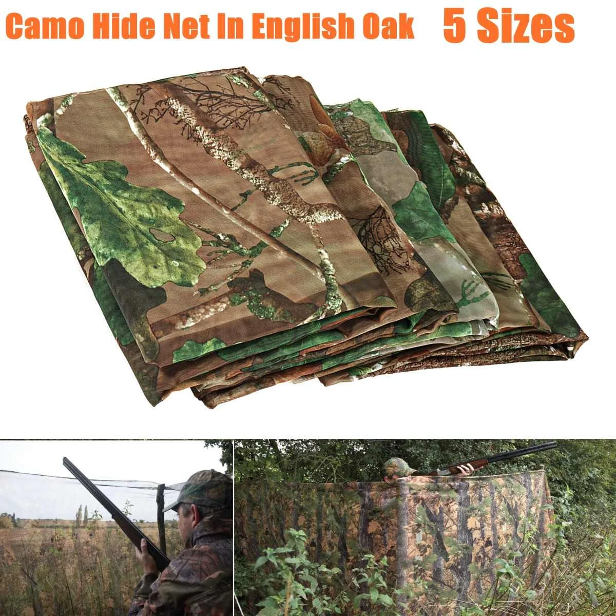 

Hunting Woodland Camping Military Camouflage Netting Mesh For Clear View Camo Net Hide Netting Birds Decoy 5 Size