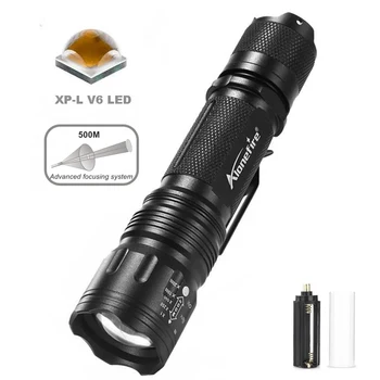 

Glare Household torch CREE XP-L V60 LED Working Zoom Flashlight lantern Torch Fishing lamp hike light AAA 18650 rechargeable