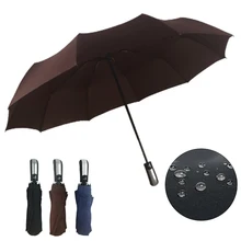 Автоматический складной зонт с тремя отделениями, защищающий от ветра и дождя, женский Автоматический роскошный большой ветрозащитный зонтик, мужской ветрозащитный зонтик