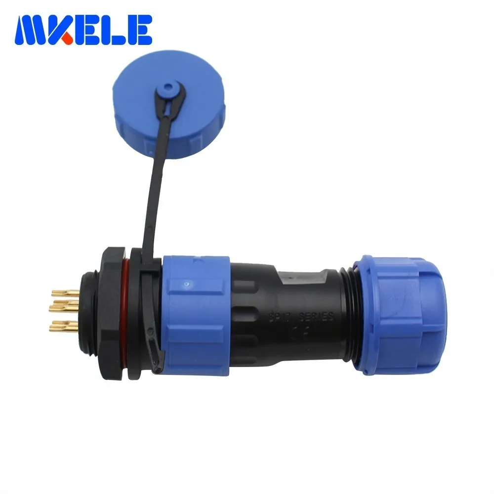 

SP17 Waterproof Connectors Aviation Plug 17MM Male And Female Rear Nut Socket Connector 5 Pin Protective Plug IP68 New Arrivals