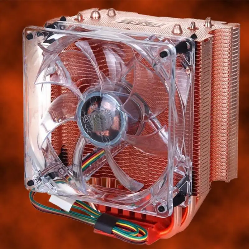 NEUE CPU Kühler Fan Flüssigkeit Lager Kupfer 4 Pin Lüfter Schnelle Wärmeableitung Kühlkörper Kühler