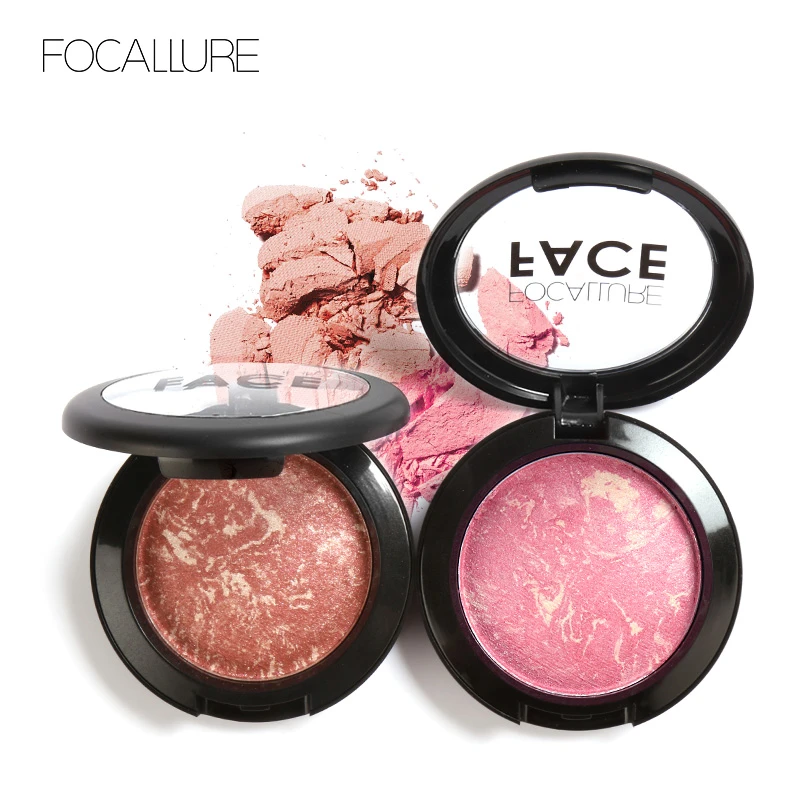 Focallure أحمر خدود للوجه مكياج للوجه ملمس مخبوز بودرة مضغوطة مستحضرات تجميل طويلة الأمد Blush Aliexpress