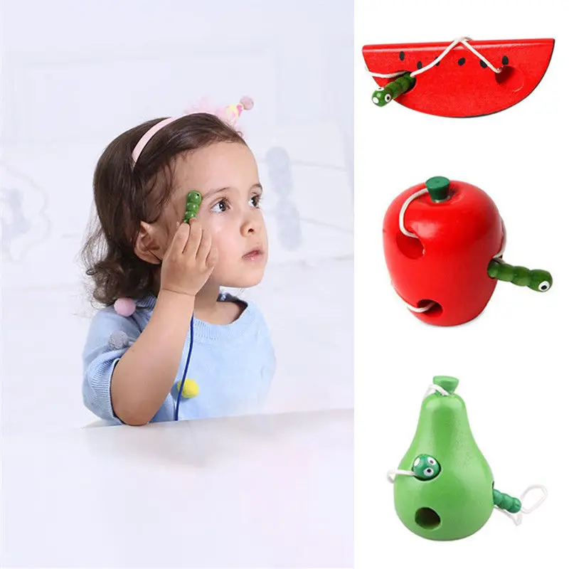 Wooden Education Baby Kindergarten Mouse Thread Cheese Plaything Early Learning Toys Montessori Teaching Aids Math Toy | Игрушки и хобби
