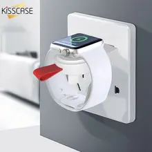 KISSCASE Fast Wireless Charger For Apple Watch 4 3 2 1 Mini Wireless Charging USB Charger For Apple Watch 4 3 Charging Holder javrick portable charger charging holder headset protective cover box for apple watch