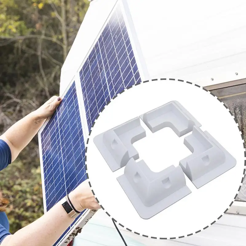 Soporte de Panel Solar para coche, montaje de esquina blanco para RV
