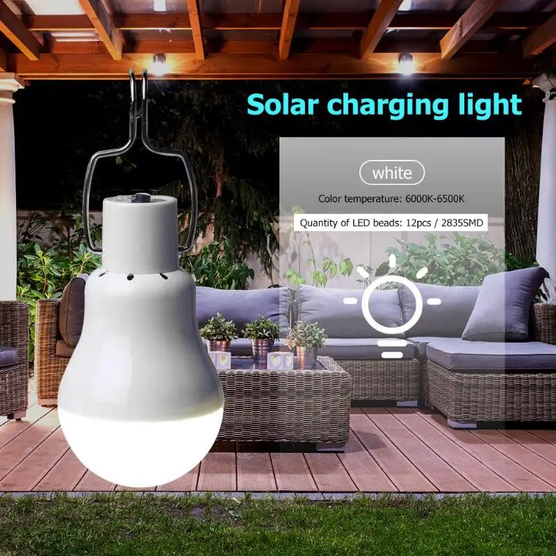 

Alloet Outdoor Camping 1 for 3 Solar Charging Light Lamp Portable Garden Bulb Set with 5m Cable 3pcs 3.5m Branching Cable