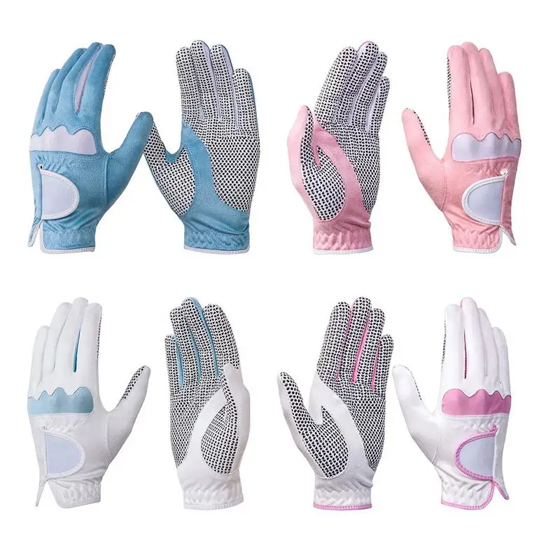 Luvas de Golfe Modelos de Verão Womens Microfibra Macio Ajuste Esporte Aperto Luvas Duráveis Anti-skid Respirável Esportes