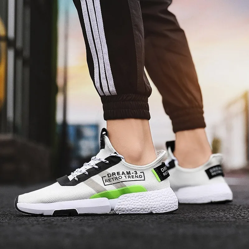 

New Men Running Shoes Brand Lace-up Men's Sneakers Mesh Breathable Male Schuhe Spring Fashion Comfortable Rubber Sole Trainers