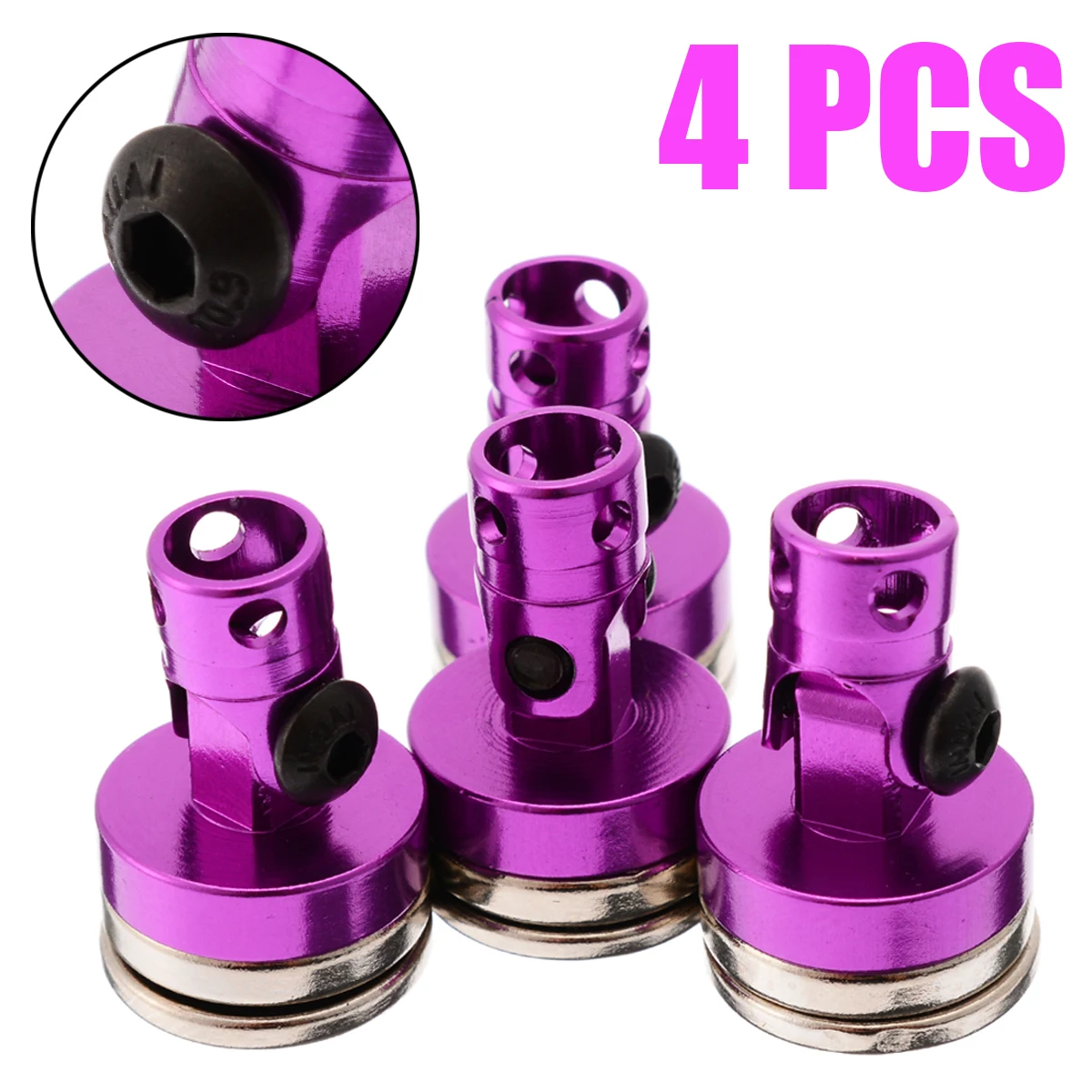 

4Pcs/set Metal Strong Magnet Stealth RC Car Shell Column Post For 1:10 Car Invisible Body Post Mount Clips