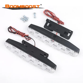 

12V 2 PICS car fog lights Safety 6 LEDS light CAR running Driving Lamps Car-syling Super Bright Harpoon White