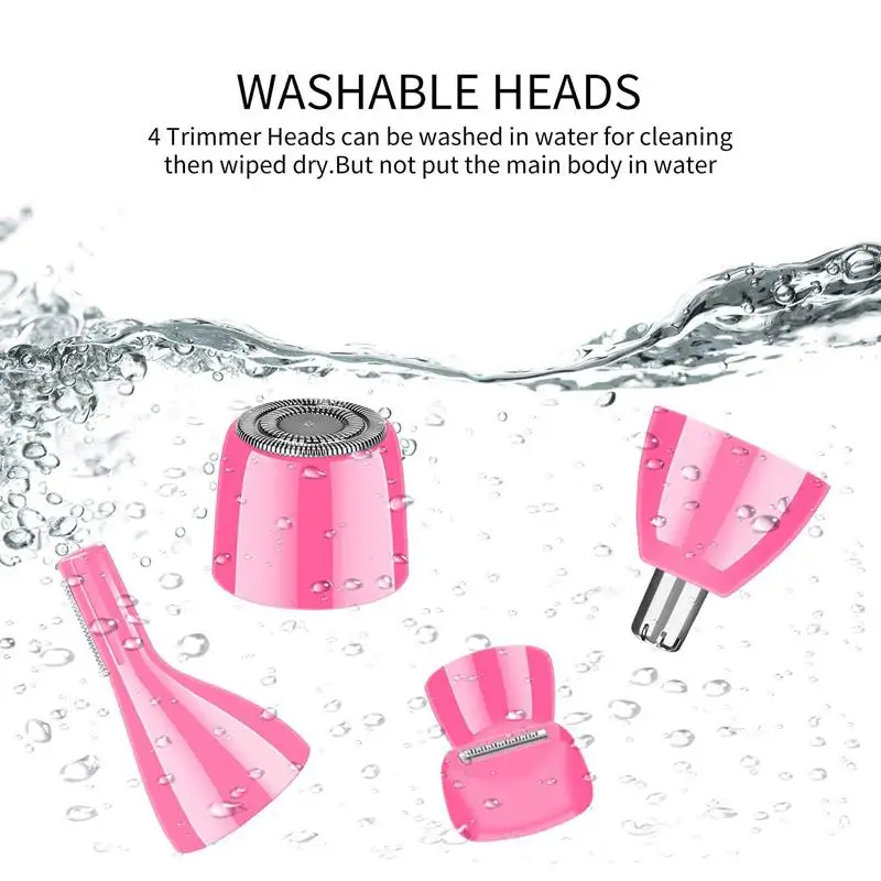 Mini Portable Hair remover/Painless Facial Hair Removal/Rechargeable Nose&Eyebrow Bikini Trimmer/Electric Shaver with Built-in