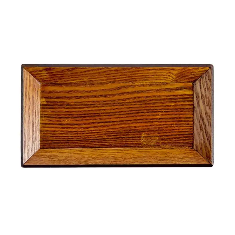 

1 Pc Rectangular Natural Wood Serving Tray Wooden Plate Tea Food Server Dishes Water Drink Sushi Tray