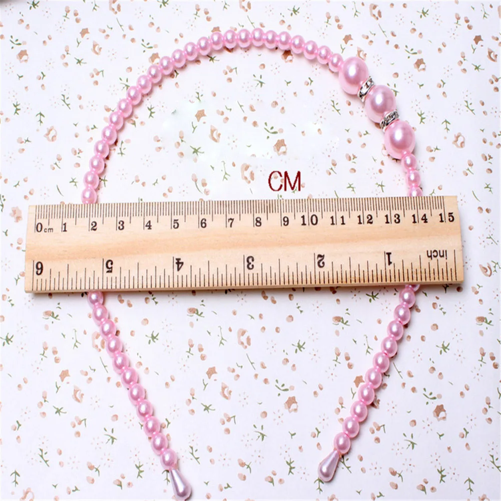 

1Pcs Korean Girls Headbands Fashion Artificial Pearls Hair Hoop Cute Hair Accessories Women Pink Hot Sale 2020 Fashion Hairbands