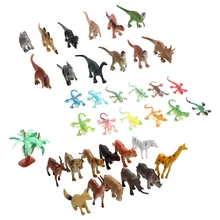 12 шт./компл. Мягкая Пластиковая Фигурка динозавра Яркая игрушка в виде дикого животного для маленьких детей, детская коллекция подарков, модель ящерицы, игрушка