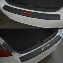 DELL’UNITÀ di elaborazione di pelle In fibra di Carbonio Styling Dopo la guardia Paraurti Posteriore Tronco Lamiera di Protezione Accessori Per Auto Per Fiat Bravo