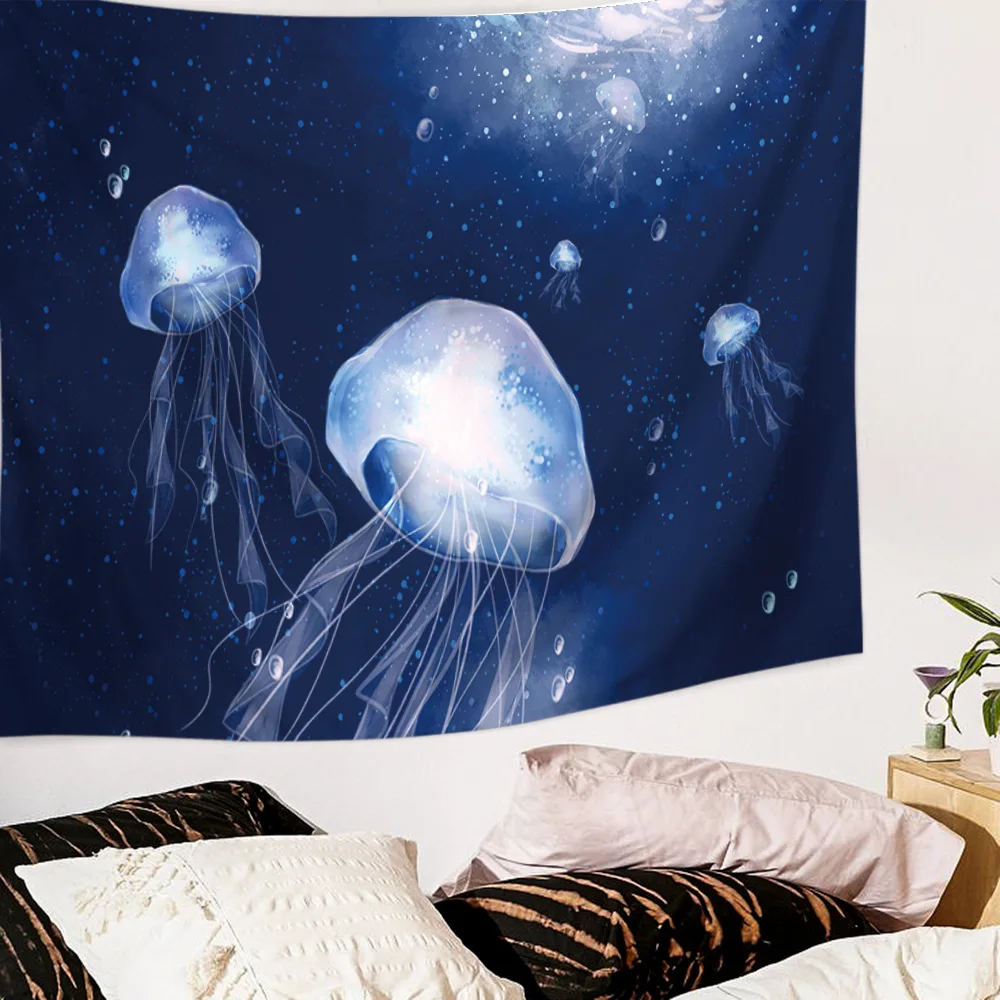 Dream Jellyfish гобелен настенный подвесной платок богемное украшение полиэфирное