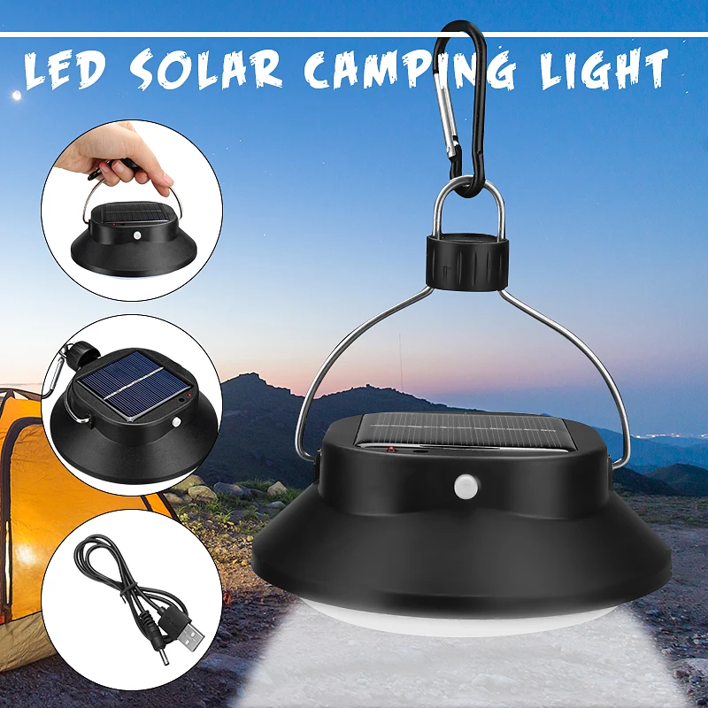 

28 LED Portable Lamp Lantern Outdoor Night LED Solar Powered Flashlights Camping Tent Light Lamp USB
