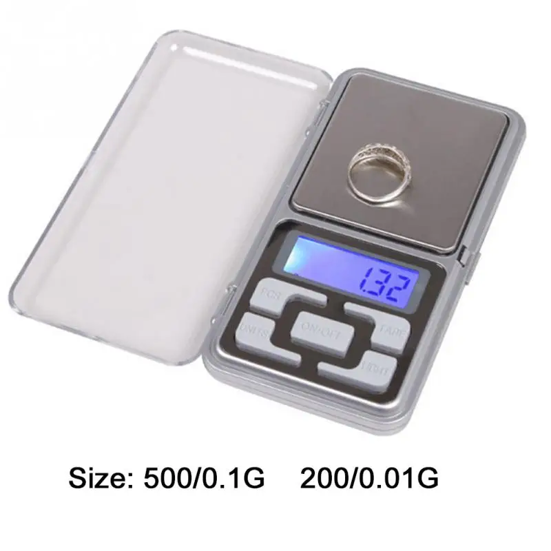 

Jewelry Balance Small LCD Display Jewelry Scale Gem Weight Scale Balance Precision Electronic Pockets Scales 0.1G/500 G #1026