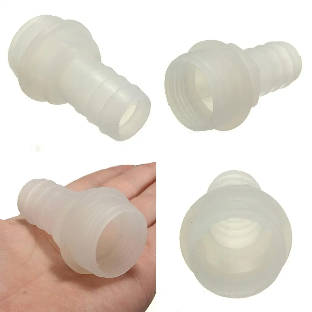 Fitting White Plastic Boat Thru Hull Connector Hole Diameter 18mm