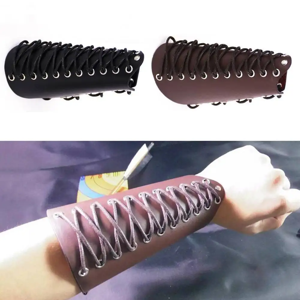 

Archery Arm Guard Traditional Cow Leather Bracer for Longbow & Recurve Bow