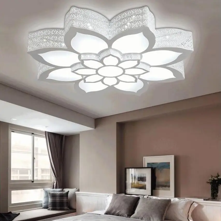 

New Fashion Lotus Led Chandeliers Led Lamps High-power Led Acrylic Living Room Chandelier Led Lustre Lighting Chandeliers