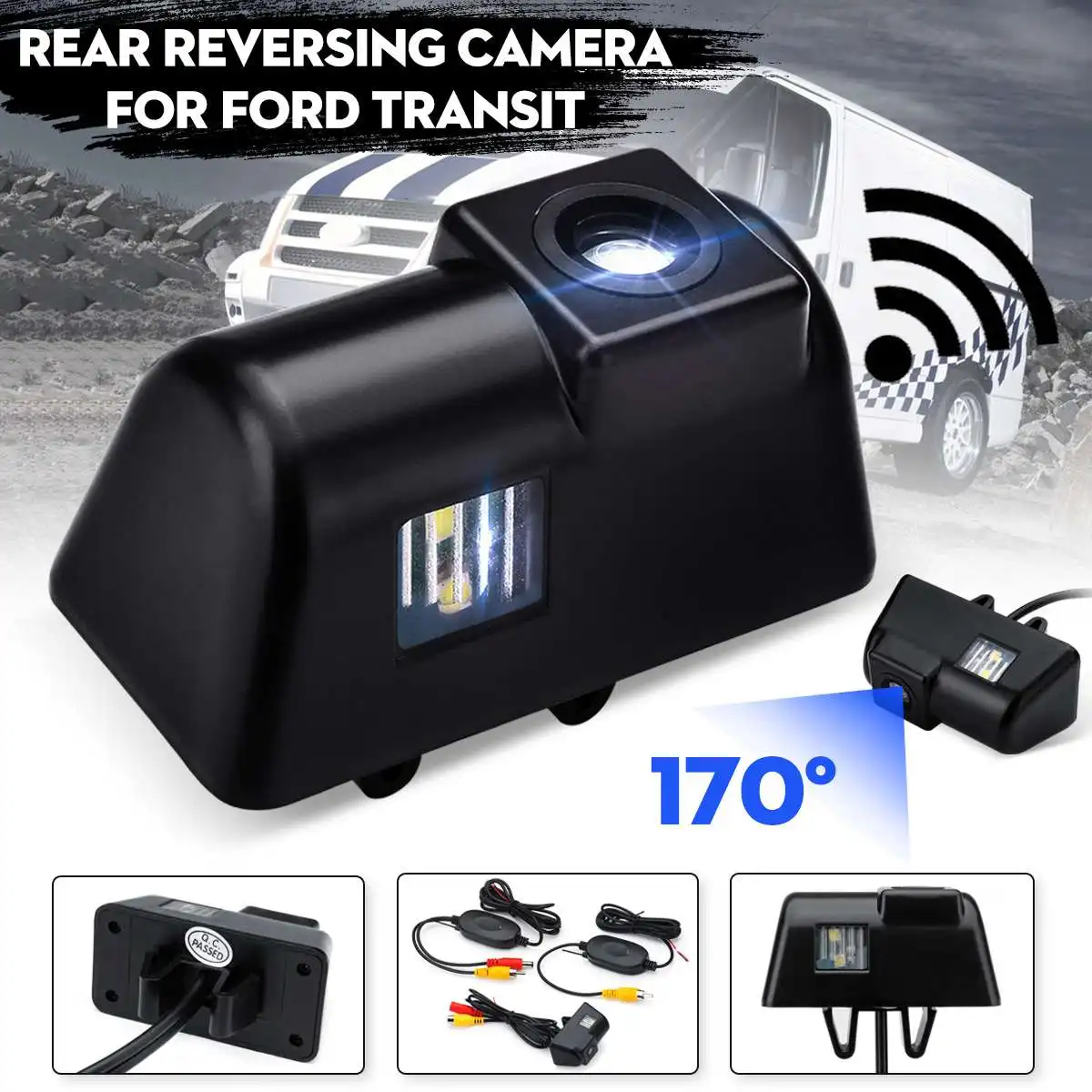 

12V Wireless Rear View Reverse Reversing Camera Kit For Ford Transit & Connect