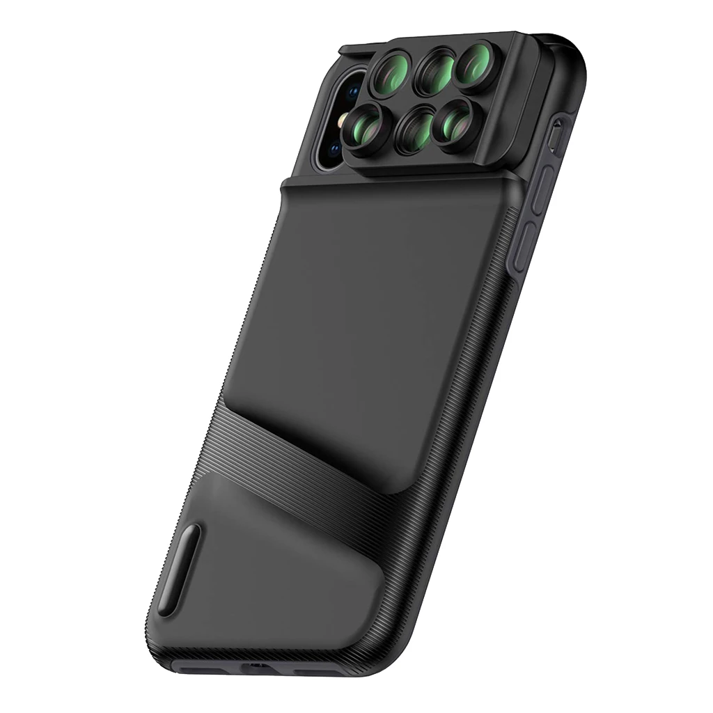

Lovoski Case for iPhone XS Max: 6 in 1 Dual Optics Lens System (Fisheye, Telephoto, Wide-angle, Macro), Double Layer Protection