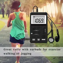 EastVita портативное AM/FM радио Мини Цифровая настройка стерео радио с наушниками и перезаряжаемой батареей для ходьбы