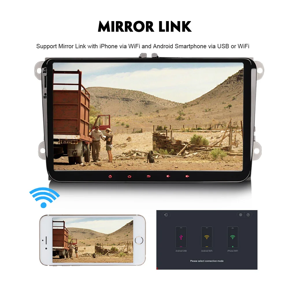 Perfect 9"DAB+Android 8.1 Autoradio Sat Navi WiFi 4G GPS DVR OBD Car Multimedia Player for VW Passat Golf Mk5/6 Tiguan Sharan Seat Skoda 4