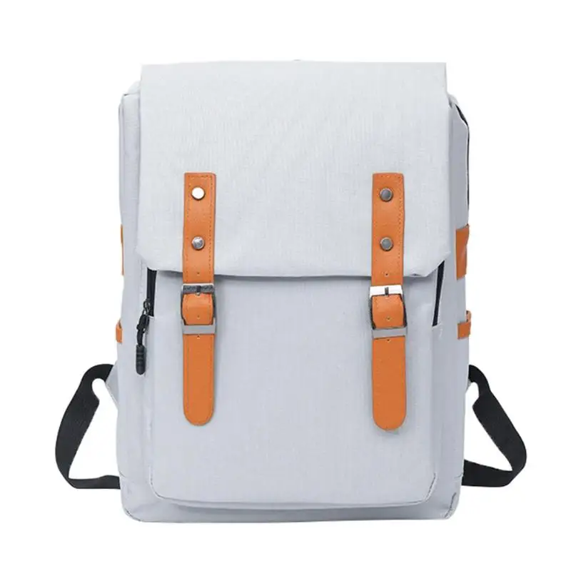 

Vintage Women Nylon Backpack School Bag Preppy Girls Shoulder Bags Solid Chain Design Travel Backpack For Teenage 2019 New