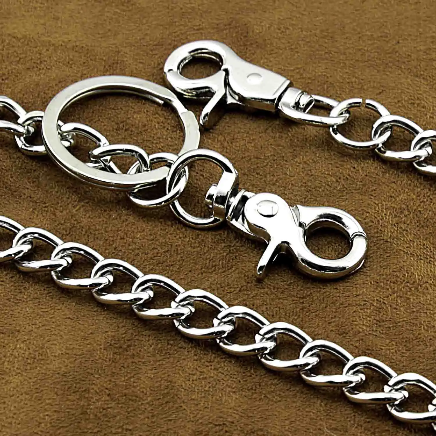 Fashion Punk Hip-hop Trendy leather Belts Waist Chain Male Pants Chain  Men women Jeans Silver Metal Clothing Accessories WZ04