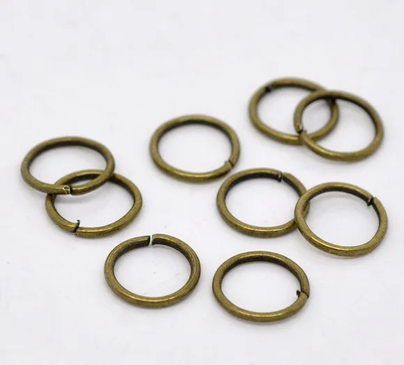 

DoreenBeads 500 Bronze Tone Open Jump Rings 9x1mm (B12910) yiwu