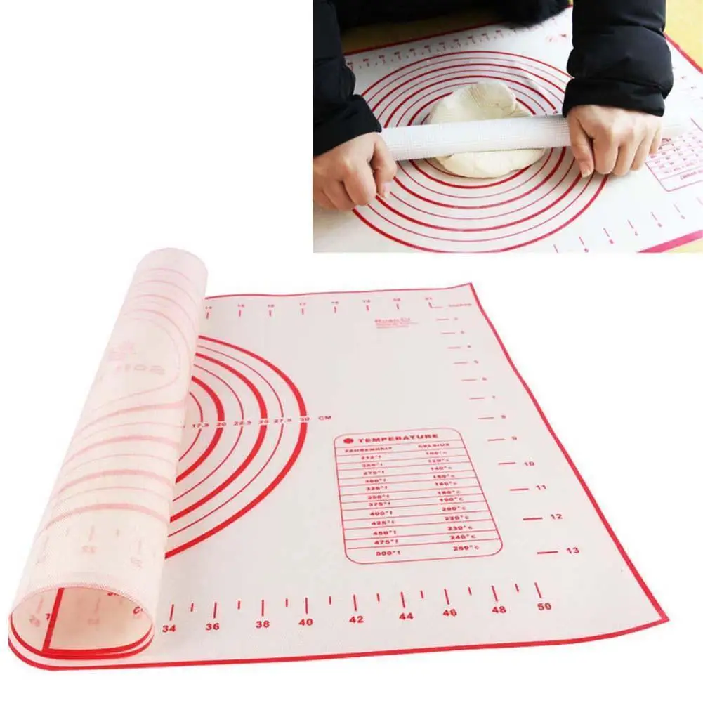 

Silicone Baking Pastry Mat Pizza Dough Maker Pad Kitchen Gadgets Cooking Tools Utensils Bakeware Kneading Accessories