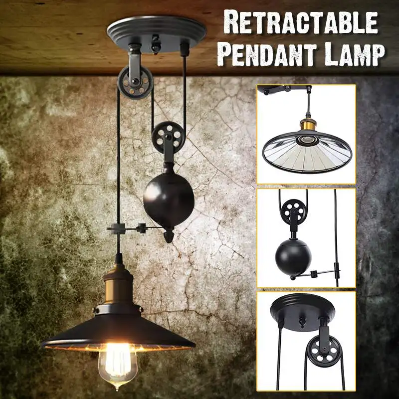

Smuxi E27 Pendant Light Vintage Style Lamp European Industrial Wind Base Droplight for Restaurant Home Decoration Guest Room
