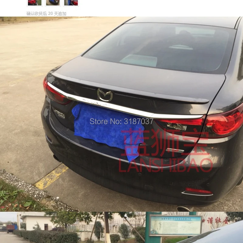 Спойлер для Mazda 6 atenza высококачественный АБС пластик Неокрашенный задний спойлер