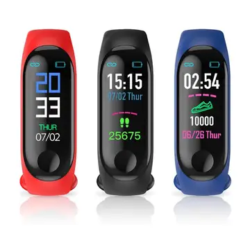 

M3 Blood Pressure Oxygen Heart Rate Monitor IP68 Waterproof Smart Bracelet