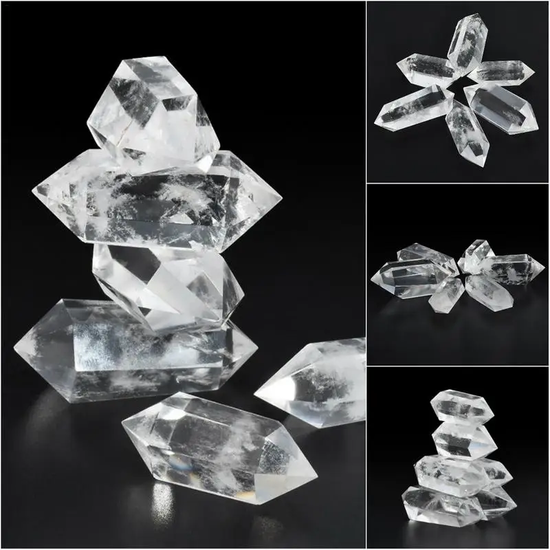 

50-60MM 100% Natural White Fluorite Crystal Quartz Crystal Stone Point Healing Hexagonal Wand Treatment Stone