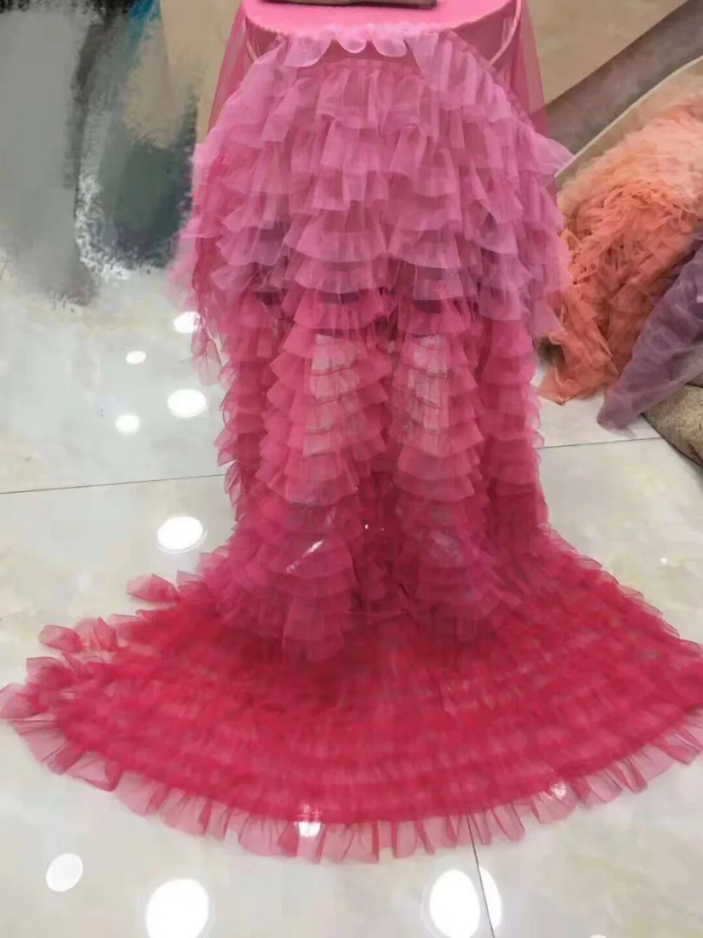 

Soft Latest Embroidered 3d Lace Fabric White Red African Lace Fabric 2018 High Quality Lace Tulle French Lace With 3d Flower
