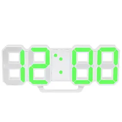 Светодиодный настенный настольные часы цифровой будильник с светодиодный дисплей Яркость регулируемый