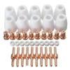 KKMOON 40Pcs Air Plasma Cutter Consumables Nozzles Tip Torch Consumable For PT-31 LG-40 Torch CUT-40 50 Electrodes Shield Cup 1