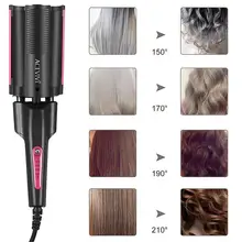 ACEVIVI высокое качество тройной баррель волна бигуди для волос волна весна керамические щипцы для завивки бразильские объемные волны большая глубокая волна