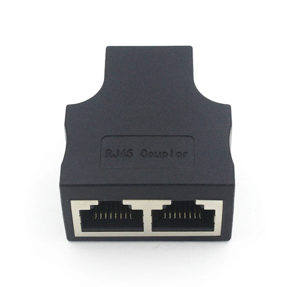 100 шт./лот RJ45 Мама-мама от 1 до 2 способов сетевой кабель LAN Ethernet мама разветвитель