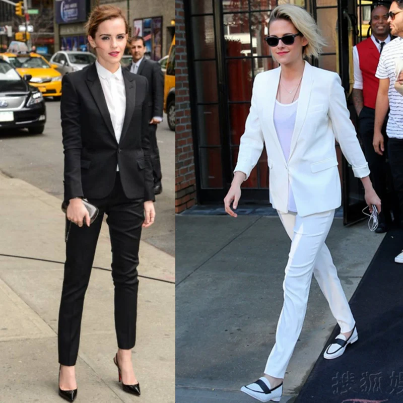 

Pants suit female 2019 spring new fashion slim small suit suit female one button OL professional jacket and pants two-piece